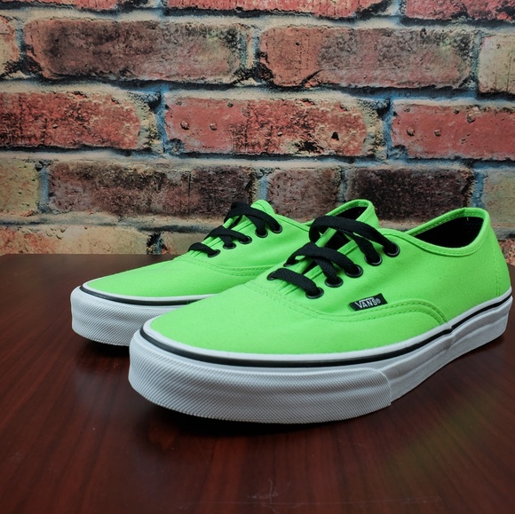 vans authentic neon green